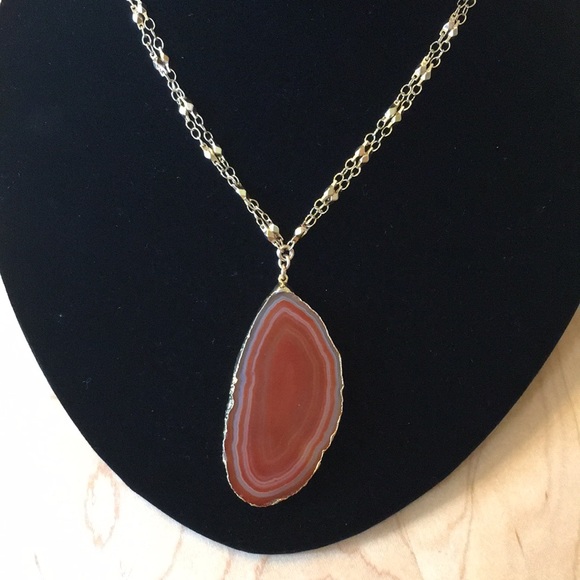 Heather Gardner Agate Slice Necklace - Picture 5 of 16